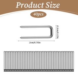 Plantation Shutter Repair Kit, 40Pieces Replacement Louvers Staples Shutter Fasteners Louver Hardware Kit Window Blind Tilt Rod Operable Plantation for Blind Shutters Repairing(0.8 x 0.11)