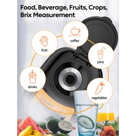 Aicevoos Brix Meter, Digital Brix Refractometer Automatic Temperature Compensation Brix Refractometer Range 0-35%