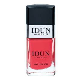 IDUN Minerals Nail Polish - Infused With Vitamins And Sweet Almond Oil - Prevents Cracking And Protects Nails - Even Lacquered Result - Korall - 0.37 Oz, Light Red, (I0108532)