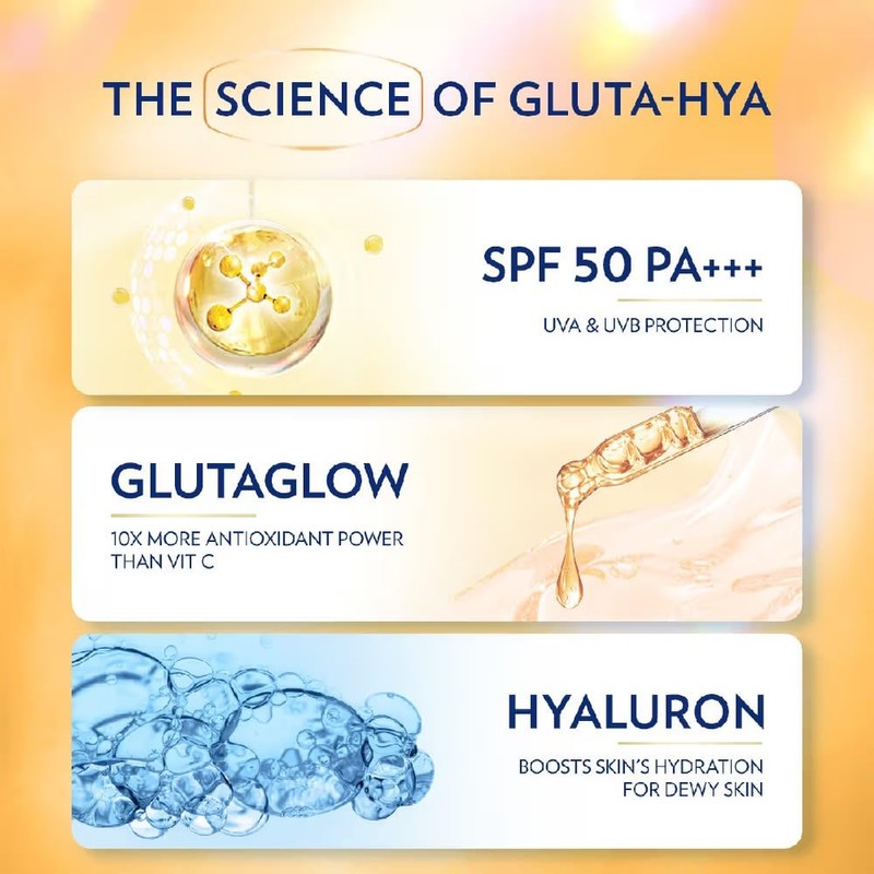 Vaselin'e Gluta-Hya Luminous Deffense Serum-Burst-Sunscreen SPF 50 PA+++ Sunscreen Lotion