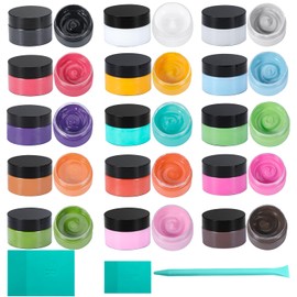 BOOLOOEN 15 Color Chalk Paste and 3 Mini Squeegee Set, Chalk Paint Paste Stencil Paste, Self-Adhesive Silk Screen Stencil Paste, Chalkboard Art Craft Paint Chalkboard Ink Paste for DIY Home Decor.