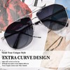 FONHCOO Trendy Oversized Aviator Sunglasses for Women Men Retro Double
