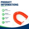 TAILONZ 9M 6x4mm Red PU Coiled Pneumatic Air Hose