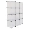 4-Tier Closet Storage Cabinet - 12-Cube, Modular & Matte ​Wardrobe