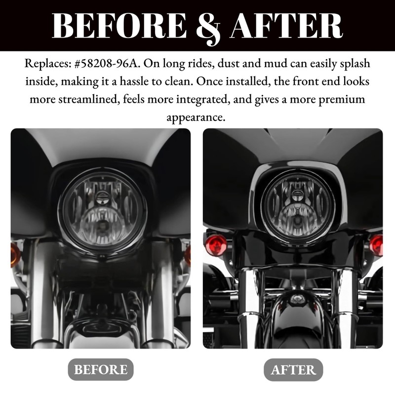 AC-MTORC Batwing Outer Fairing Lower Trim Skirt for Harley Touring