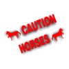 Caution Horses Trailer Decal Sticker Safety Kit - Saddlebred Gaited