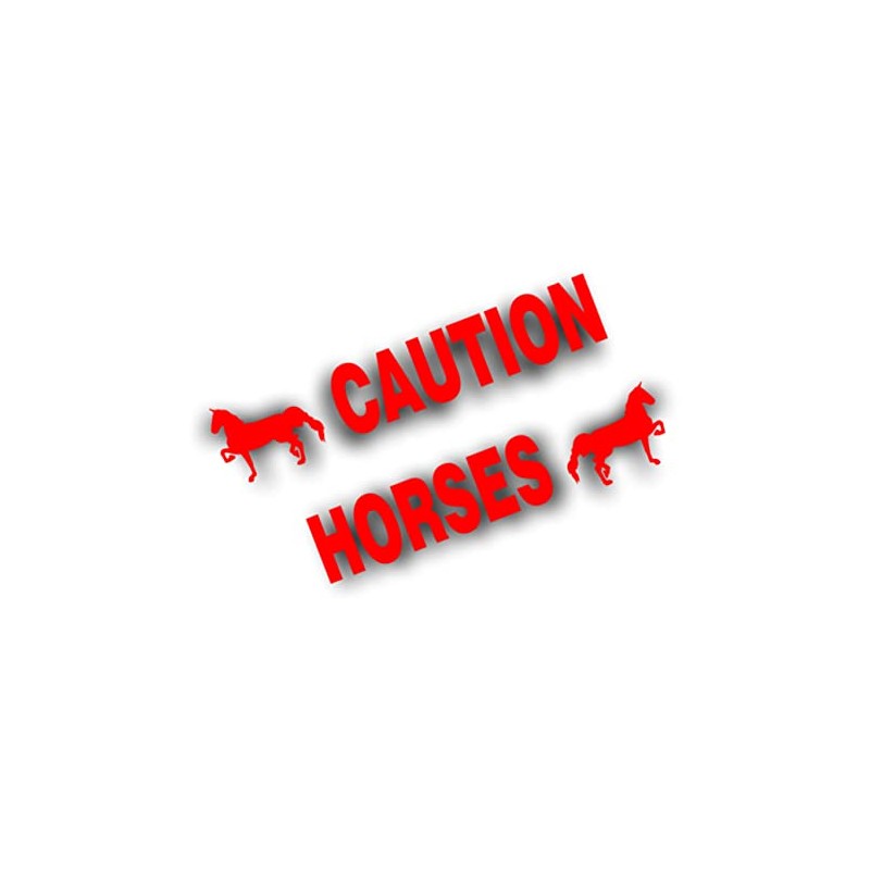Caution Horses Trailer Decal Sticker Safety Kit - Saddlebred Gaited