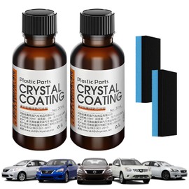 2Pcs Acssart Car Plating Refurbishing Agent, Car Plastic Plating Refurbishing Agent, Car Polishing Agent, Crystal Coating for Car Plastic Parts, Nano Coating Agent, Suitable for DIY, Car(30ml*2)