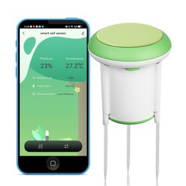 Smart Soil Moisture Meter: Zigbee Soil Tester with Moisture/Temperature Sensor, Smart Life App Control, Reliable Data, Tuya Zigbee Hub Required, Soil Moisture Sensor for Garden Lawn Greenhouse
