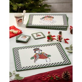 Spode Christmas Tree Black and White Snowman Ornament | Snowman Christmas Tree Hanging Ornaments | Holiday Decorations | Christmas Decor for Christmas Trees – 3.5"