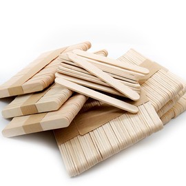 500 Pcs Wooden Crafts Sticks, 4.5 Inch Ice Cream Sticks Natural Wood Popsicle Craft Sticks Length Treat Sticks Ice Pop Sticks for DIY Crafts