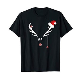 Herren Rentier Rudolph Weihnachts-T-Shirt Geschenkidee rote Nase T-Shirt