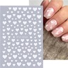 Sutaozhi 6 Sheets Valentine's Day Nail Stickers 3D Heart Nail