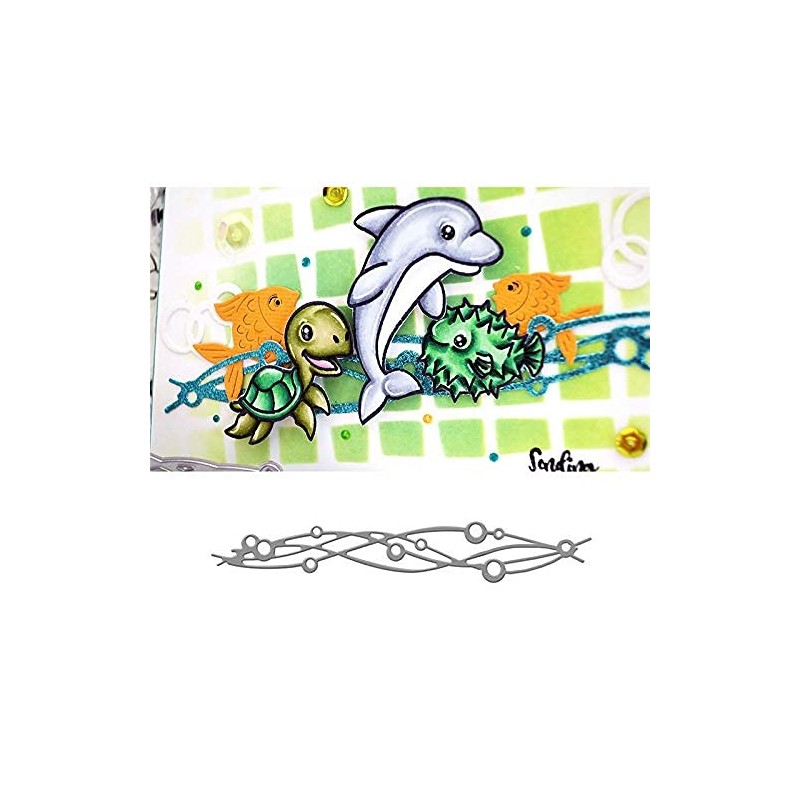 1 Pcs Wave Cutting Dies,Letmefun Metal Cutting Dies Stencils Scrapbooking