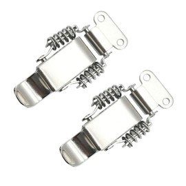 azumafy Patch Lock, Toggle Latch, Box Latch, Spring Latch, Set of 2, Stainless Steel Catch, Clamp, Spring Included, Keyhole Included, Lock, Hardware, Rust Resistant (Normal)