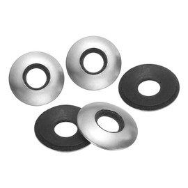 uxcell 100Pcs 5/16" x 3/4" Sealing Washers, 304 Stainless Steel EPDM Bonded Neoprene Rubber Washers for Screws Bolts, Silver&Black