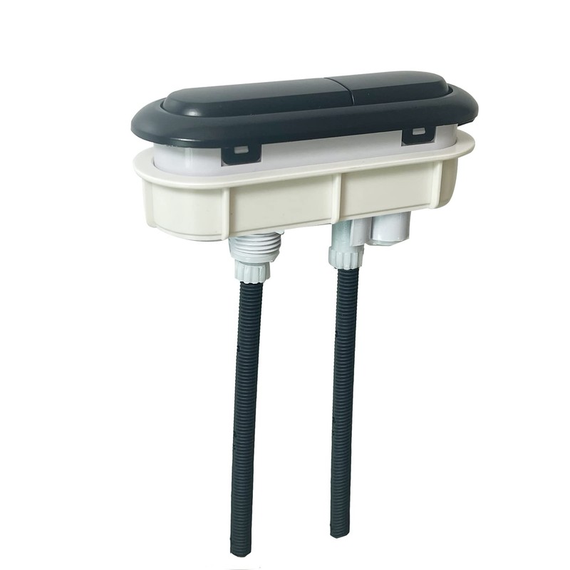WinZo BT040BK Oval Round Push Button For Dual Flush Toilet