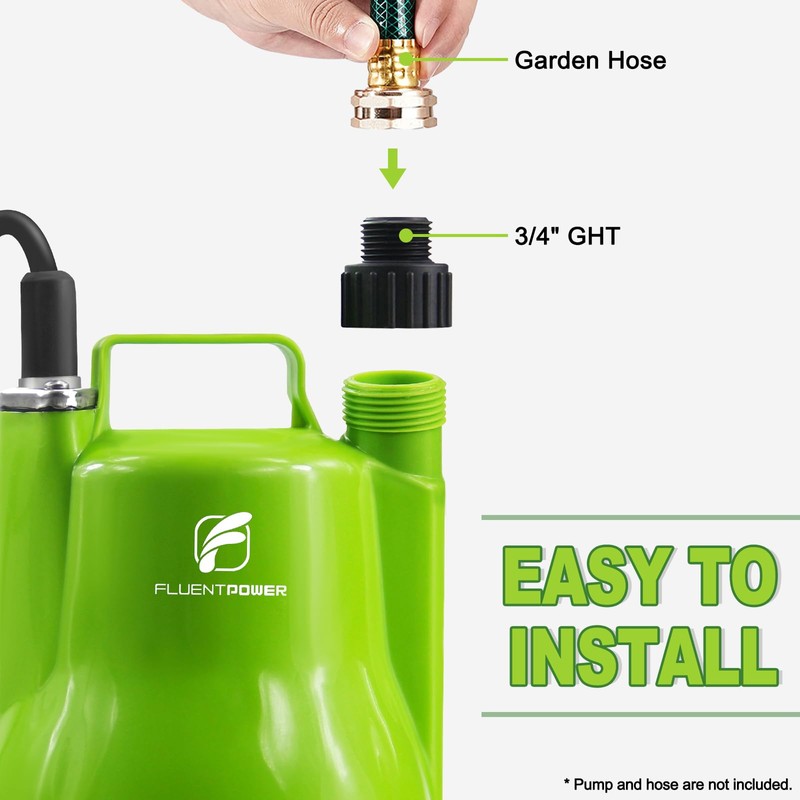 FLUENTPOWER Standard Garden Hose Connector Fitting, Plastic Hose Adapte for