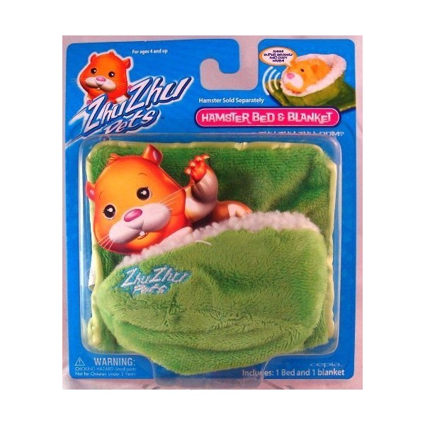Zhu Zhu Pets Hamster Blanket and Bed - Green