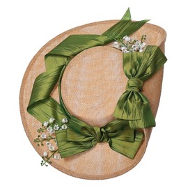 Girls Women Victorian Tea Party Sun Hat Bows Flowers Straw Hats (M)