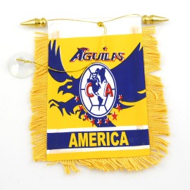 SOCCER "AMERICA" FLAG MINI BANNER CAR WINDOW MIRROR