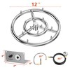 Skyflame Jet Burner Ring Kit, 12" Round Fire Pit Burner