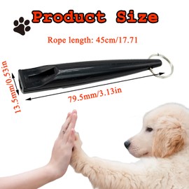 nernnernv Dog Training Whistle with Lanyard, 2 Pcs Professional Dog Whistle with Loud, Solid Tone & Far Reaching Sound, Used for Recall & Dog Training(Black and Orange)