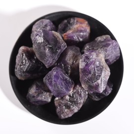 VMDEKK Amethyst Raw Crystals, 0.6-0.79" Natural Healing Crystal Stone Gift for Women,Rock Rough Gemstones for Decoration,Spiritual Gifts,Fountain Rocks,Tumbling,Cabbing,Reiki,Wicca 200g