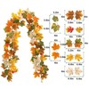 Soochat Fall Maple Leaves Garland 5.8 Ft Artificial Autumn Fall