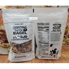 Trader Joe’s Everything but the Bagel Nut Duo with Almonds & Cashews 8oz 227g (Two Bags)