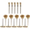 15Pcs Wire Brushes Soft Brass Wire Brush Rotary Tool Cleaning