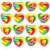 Snacktery Heart Lollipops - 24 Heart-Shaped Valentines Lollipops - Rainbow