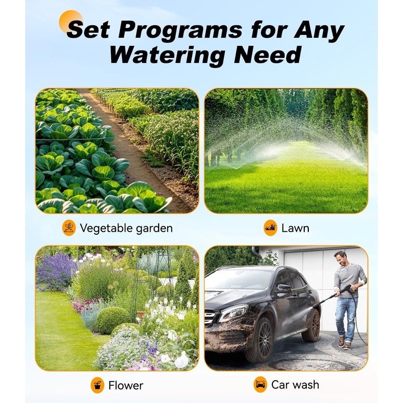Kenkor Sprinkler Timer 2 Zone, Water Timers for Garden Hose,