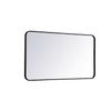 Elegant Decor Evermore 22x40 Soft Corner Metal Rectangular Mirror in