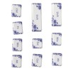 10PCS Key Caps Dye Sublimation Processblue and White Porcelain Style