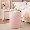 MOJOSCEND 15Dx20H inches Large Pink Hamper Laundry Basket for Baby
