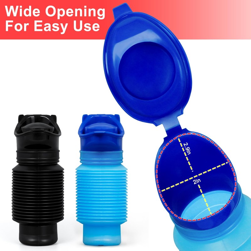 Collapsible Pee Bottle With Disposable Bags - Portable Emergency Urinal