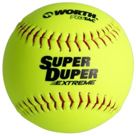 Worth | PRO TAC Super Duper Extreme Multi-Layer Slowpitch Softball | Red Stitch - 12" | 12 Count