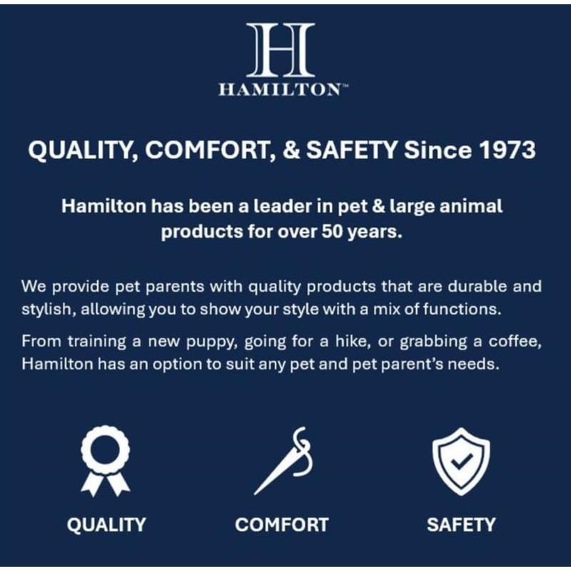 Hamilton Double Thick Nylon Buckle Dog Collar for Medium &