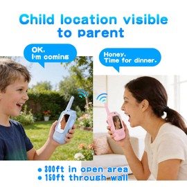 LOUKIENE Video Walkie Talkies for Kids, Long Range Walkie-Talkie for Kids, Rechargeable Video Call Toys for Indoor, Camping, Hiking, Travel, Christmas Birthday Gift for Boys Girls Age 3-12