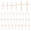 HOBBIESAY 60Pcs 3 Styles Small Cross Charms 12.5-24mm Long Tibetan