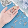 PH PandaHall 84Pcs 14 Styles Feather Charms Pendants Feather Jewellery,