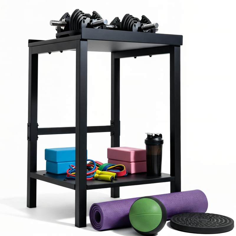 OGODU Adjustable Dumbbell & Kettlebell Rack Stand, 500/600/800LBS Gym