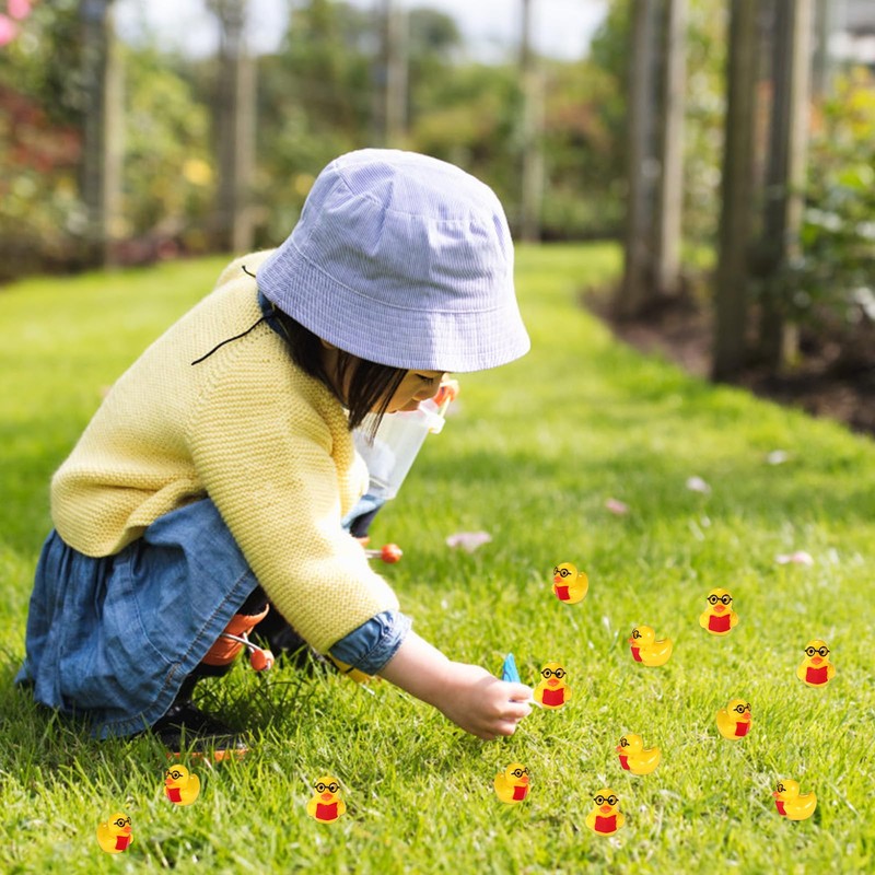 25pcs Back to School Resin Ducks, Mini Tiny Little School