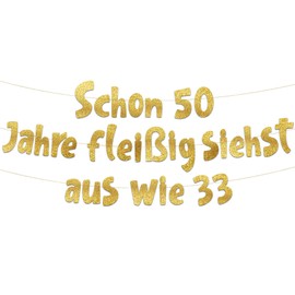 50 Years of Busy Happy Birthday Banner - 50th Birthday Party Supplies