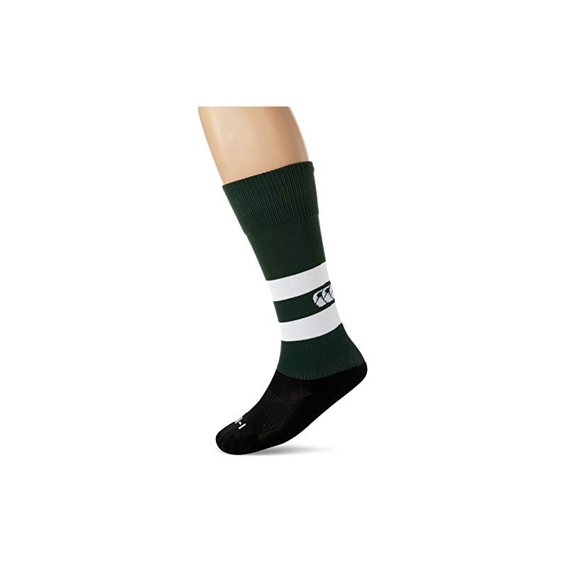 Canterbury Unisex Team Hooped Rugby Socks, Forest, XS
