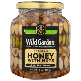 W.ild Garden Honey with Nuts 14 oz (Pack of 6)