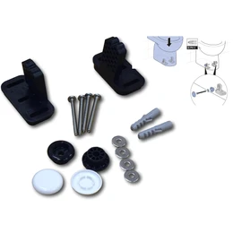 Geberit Angled Floor to WC Toilet Pan Bidet or Semi Pedestal Fixing Kit Bracket & Bolts