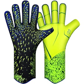 QUICARD Goalkeeper Gloves, Good Grip Football Goalkeeper Gloves in Sizes 6/7/8/9/10, Strong Receiver for Men, Boys, Teenagers, Adults, Children and Small Hands (N-Green, 7)