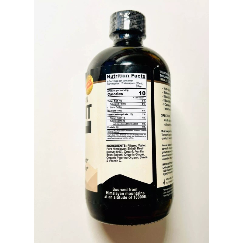 Livingston Pure Himalayan Shilajit Maximum Strength, 8 fl oz